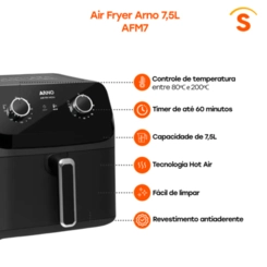 Kit Cozinha Arno 3 em 1: Air Fryer, Cafeteira e Liquidificador