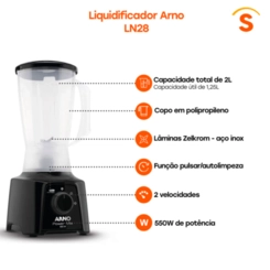 Kit Cozinha Arno 3 em 1: Air Fryer, Cafeteira e Liquidificador