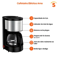Kit Cozinha Arno 3 em 1: Air Fryer, Cafeteira e Liquidificador