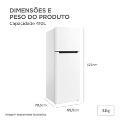 Geladeira Midea Cycle Defrost Duplex 410L MD-RT554EVF012