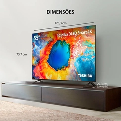 Smart TV Toshiba 55" 4K DLED VIDAA 55C350NS
