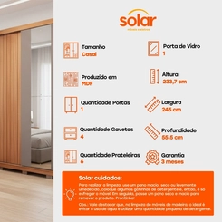 Guarda-Roupa Caemmun Moviment Lux 2 Portas