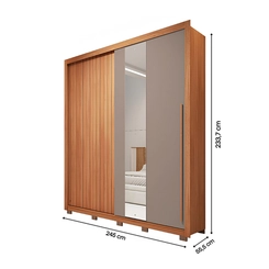 Guarda-Roupa Caemmun Moviment Lux 2 Portas