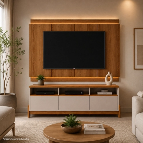 Painel Marrocos com Bancada Elegance para TV 75"