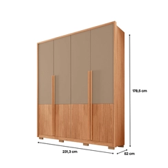 Guarda-Roupa Caemmun Francis 4 Portas 3 Gavetas