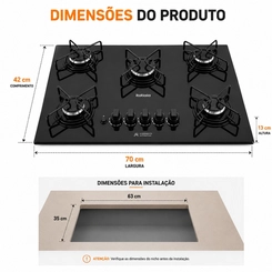Cooktop Itatiaia Lumi 5 Bocas 3700000541