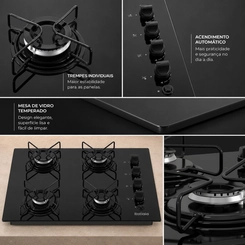 Cooktop Itatiaia Lumi 4 Bocas 3700000540