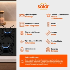 Cooktop Itatiaia Lumi 4 Bocas 3700000540
