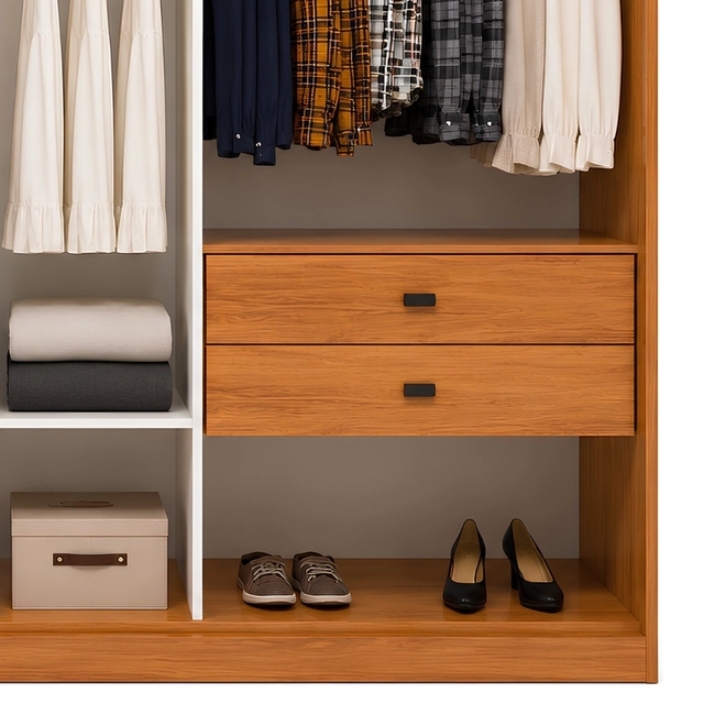 Guarda-Roupa Bom Pastor Havall 3 Portas 4 Gavetas - Solar Magazine