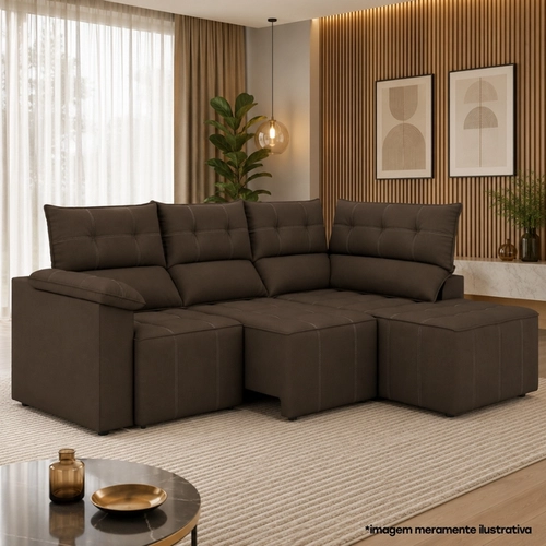 Sofá Santorini Best House Slim 5 Lugares BH15024