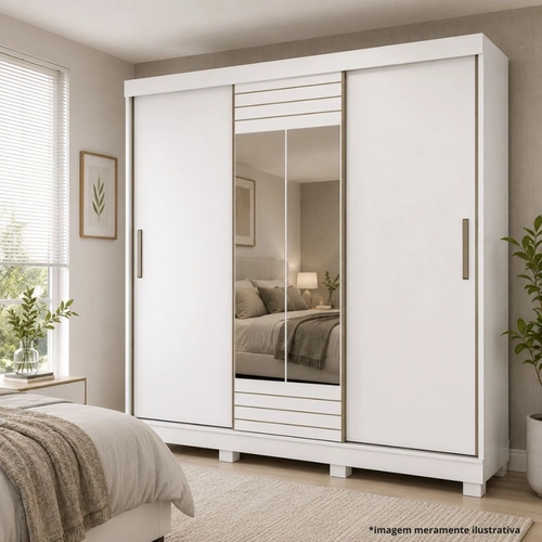 Guarda-Roupa Panan Búzios 3 Portas 4 Gavetas