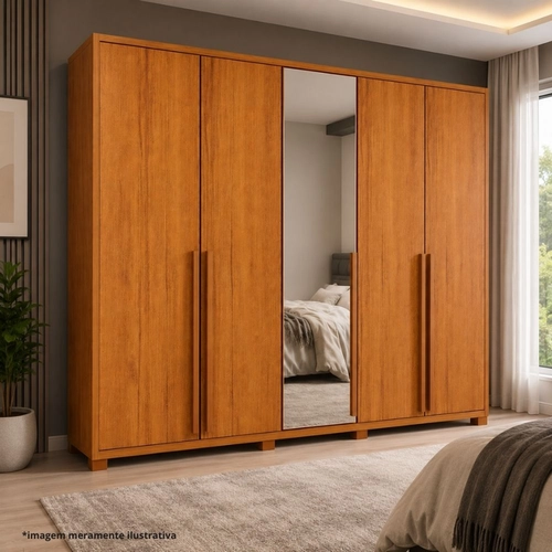 Guarda-Roupa Bom Pastor Gelly 5 Portas 6 Gavetas
