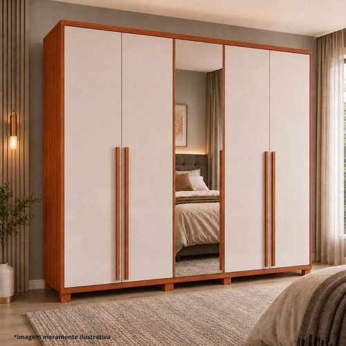 Guarda-Roupa Bom Pastor Gelly 5 Portas 6 Gavetas