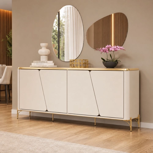 Buffet DJ Móveis Liara 4 Portas 1 Gaveta 180cm