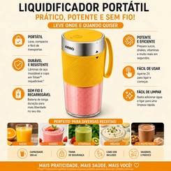 Liquidificador Portátil Arno Lightmix 300ml LP01