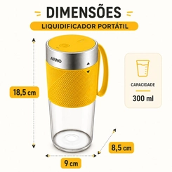 Liquidificador Portátil Arno Lightmix 300ml LP01