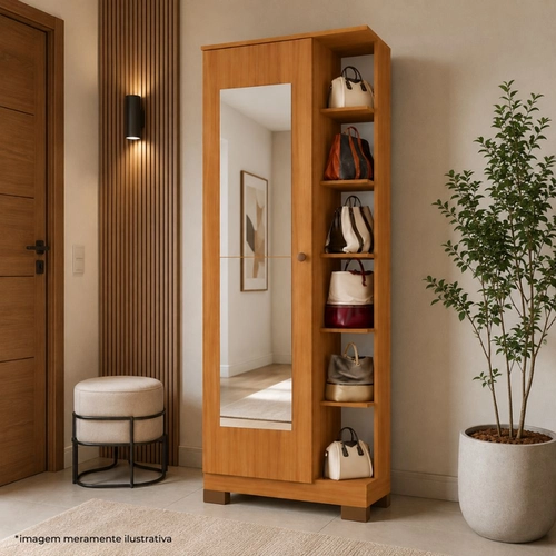 Sapateira Tuboarte Laila 1 Porta com 5 Prateleiras 100% MDF