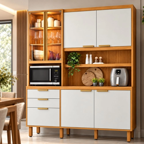 Cozinha Poliman Rebeca 7 Portas 2 Gavetas MDF