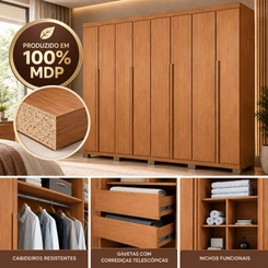 Roupeiro Caemmun Magnatto com 8 Portas