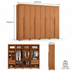 Roupeiro Caemmun Magnatto com 8 Portas