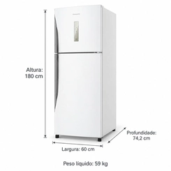 Geladeira Panasonic 391L Frost Free Inverter NR-BT44PV3WB