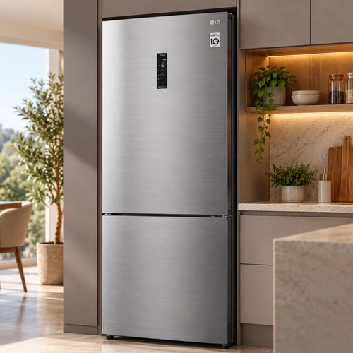 Geladeira LG 451L Inox Look Smart Inverter GCB569NLL2