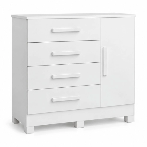 Cômoda Bianchi Zeus 1 Porta 4 Gavetas com Pés