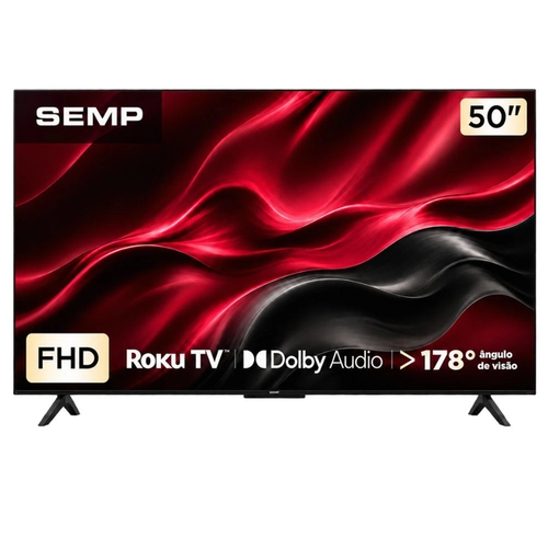 Smart TV SEMP 50 Polegadas Full HD Roku TV 50S42R