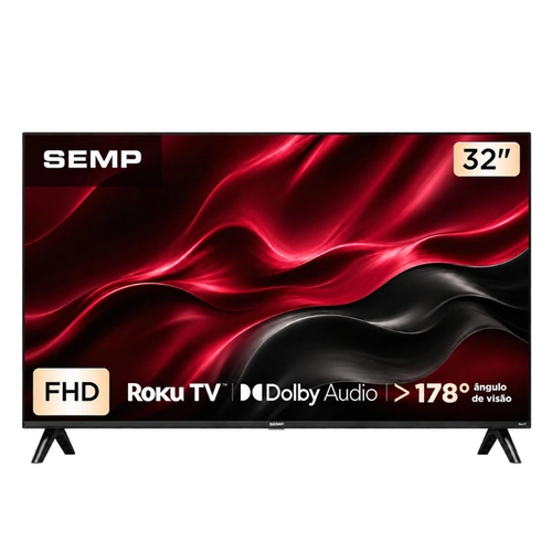 Smart TV SEMP 32 Polegadas Full HD Roku TV 32S42R