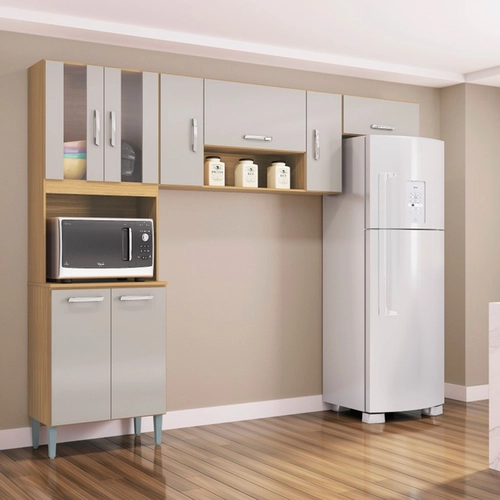 Armário de Cozinha Modulada Poquema Lavínia 8 Portas