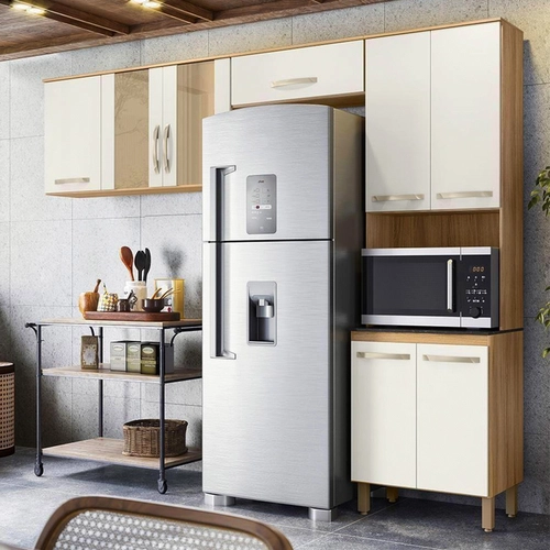 Armário de Cozinha Compacta Nicioli Fit 8 Portas
