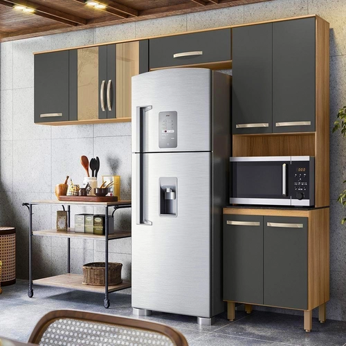 Armário de Cozinha Compacta Nicioli Fit 8 Portas
