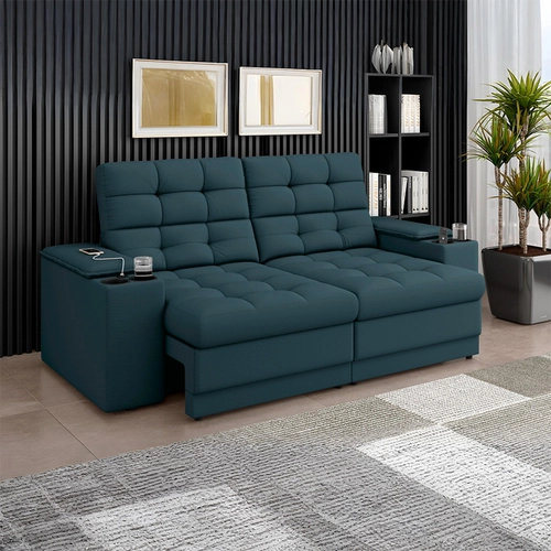 Sofá Best House Confort 3 Lugares Retrátil e Reclinável